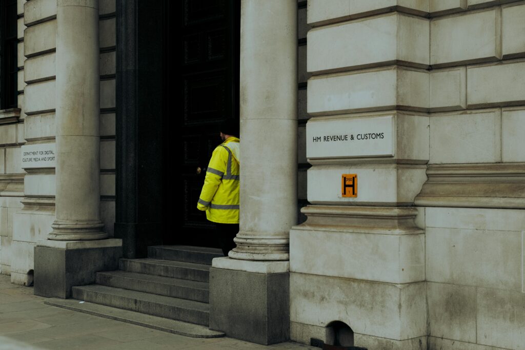 a photo of the outside of HMRC offices that need payment of stamp duty land tax